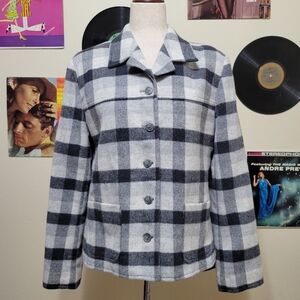 Formula | Wool Blend Gray Plaid Jacket